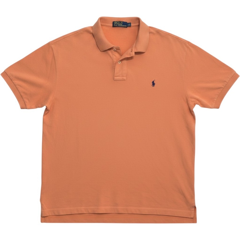 Polo Ralph‎ Lauren Golf Shirt Men Orange Short Sleeve Pique Cotton Athleisure M